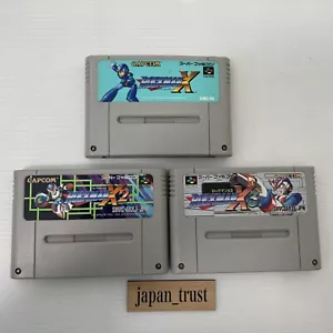 Super Famicom Soft Rockman X X2 X3 Megaman set SFC From Japan Nintendo Japanese - Picture 1 of 13