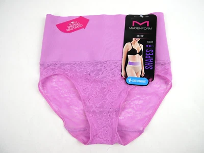 Calzoncillo de encaje moldeador Maidenform para mujer Tame Your Tummy M NUEVO encaje rosa Foto 1 de 4