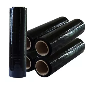 Palette Stretch Schrumpffolie Schwarz Verpackung Box Verpackung Folie 18 Zoll x 1500 Fuß - Bild 1 von 4