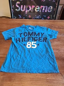 Tommy Hilfiger Short Sleeve Youth Girls T- Shirt Size 12/14 Blue - Picture 1 of 8