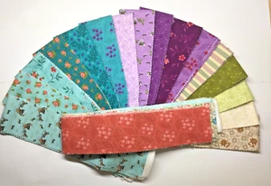 "HOMESTEAD" 2 1/2" X 44" 42PC JELLY ROLL STRIPS BY ELEANOR BURNS BENARTEX FABRIC - Picture 1 of 5