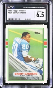 1989 Topps Barry Sanders #83T CGC 6.5 Detroit Lions HOF - Picture 1 of 2