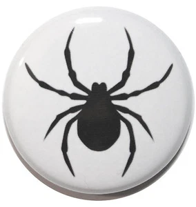 1" (25mm) Black Spider Button Badge Pin - MADE IN UK - High Quality - Picture 1 of 2