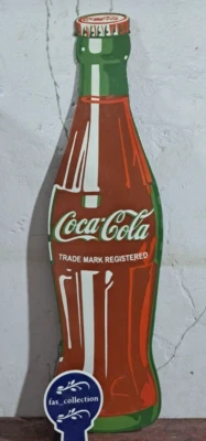Coca Cola Porcelain Enamel Sign 36 x 10 Inches 1 Sides - Image 1 of 4
