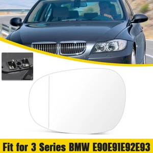 Left Side Mirror Glass Heated For BMW E81 E90 E91 E92 325i 328i 335i 2009-13 LH - Picture 1 of 15