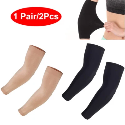 1Pair Skin Forearm Compression Sleeves Tattoo Cover Up Band Concealer Support - Image 1 of 4
