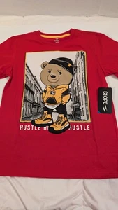 Boys S1OPE Red Legendary Hustle Bear T-shirt Size 16/18 - Picture 1 of 4