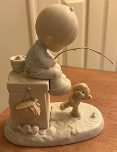 Large Enesco Precious Moments 1988 "Solo una línea para desearte un día feliz" 520721 - Imagen 1 de 7