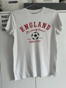Kids england world cup white shirt sleeve t shirt - age 12-13 years - Picture 1 of 4