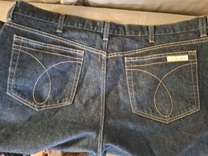 Y2k 1990's Calvin Klein Mens Jeans 40x32" Omega Dark Vintage Ck But. Mexico  - Picture 1 of 24