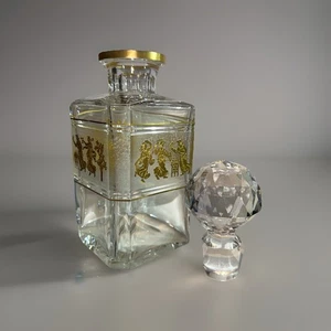 Val St Lambert Danse de Flore Kristall-Dekanter 10" Signiert (Fehler) - Bild 1 von 8