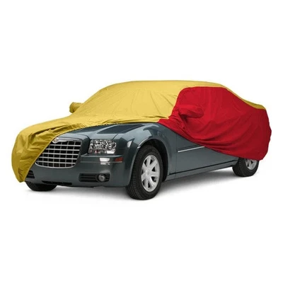 For BMW 325i 87-89 WeatherShield HP Two-Tone Yellow Custom Car Cover w Red Sides - Imagem 1 de 4
