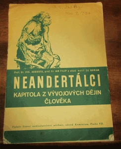 GEOLOGY ARCHEOLOGY 1951 CLASSIC ART WORK & REPORT By Augusta NEANDERTHAL MAN - Picture 1 of 4
