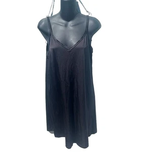 Vintage Vanity Fair Nachthemd lang Full Slip schwarz Kleid Damen 42 XL USA - Bild 1 von 4