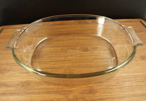 Pyrex 2 QT Roaster Glass Dish Oval with Handles - Imagen 1 de 8
