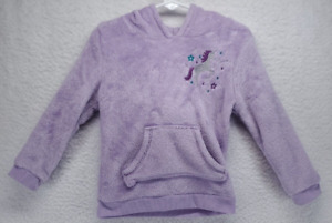 Jumping Beans Unicorn Purple Hoodie Toddler Girls Plush -Size 2T