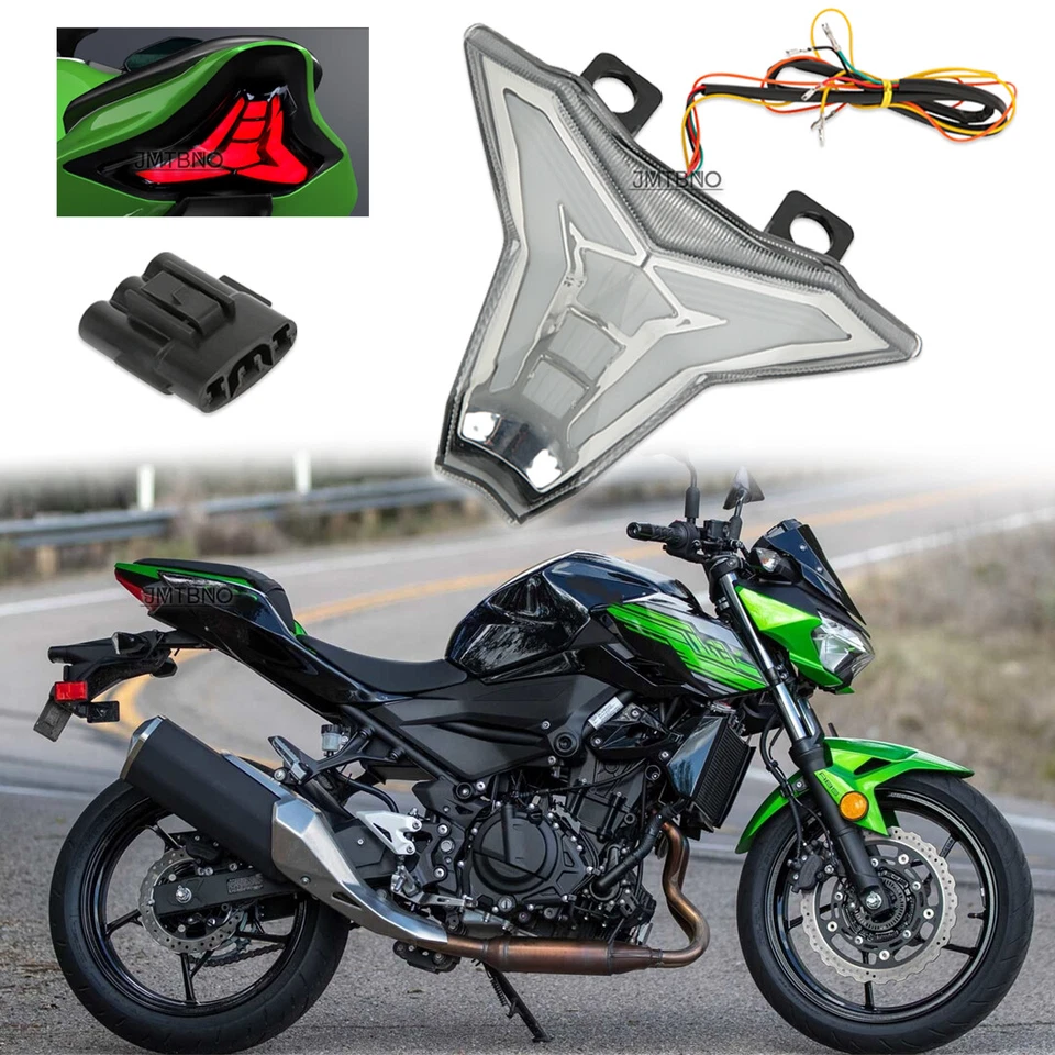 For Kawasaki Z400 2018-2023 Smoke Integrated LED Tail Brake Light Turn Signals - Image 1 of 4