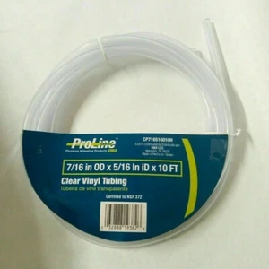 durchsichtiger Vinylschlauch 7/16 Zoll Außendurchmesser x 5/16 Zoll Durchmesser x 10 Fuß klarer Schlauch ProLine - Bild 1 von 6