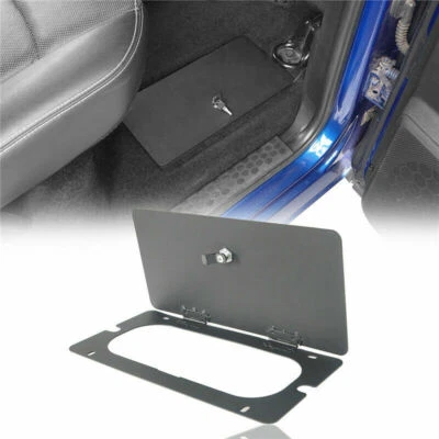 Placa de cubierta de tapa de seguridad de almacenamiento en el piso del asiento trasero para Dodge Ram 1500 2009-2018 Foto 1 de 4