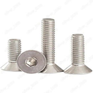 304 Edelstahl Senkkopfschraube mit Innensechskant Linksgewinde M3 M4-M10 - Bild 1 von 5