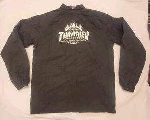 HUF Mens Jackets Size 2XL Skateboard Thrasher Magazine Coach Windbreaker 80s Y2K - Picture 1 of 11