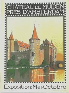 Original vintage poster HOLLAND AMSTERDAM MUIDEN CASTLE c.1930 - Picture 1 of 1