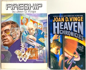 JOAN D. VINGE Lot Fireship Hardcover HCDJ BCE Heaven Chronicles Paperback Sci-Fi - Bild 1 von 3