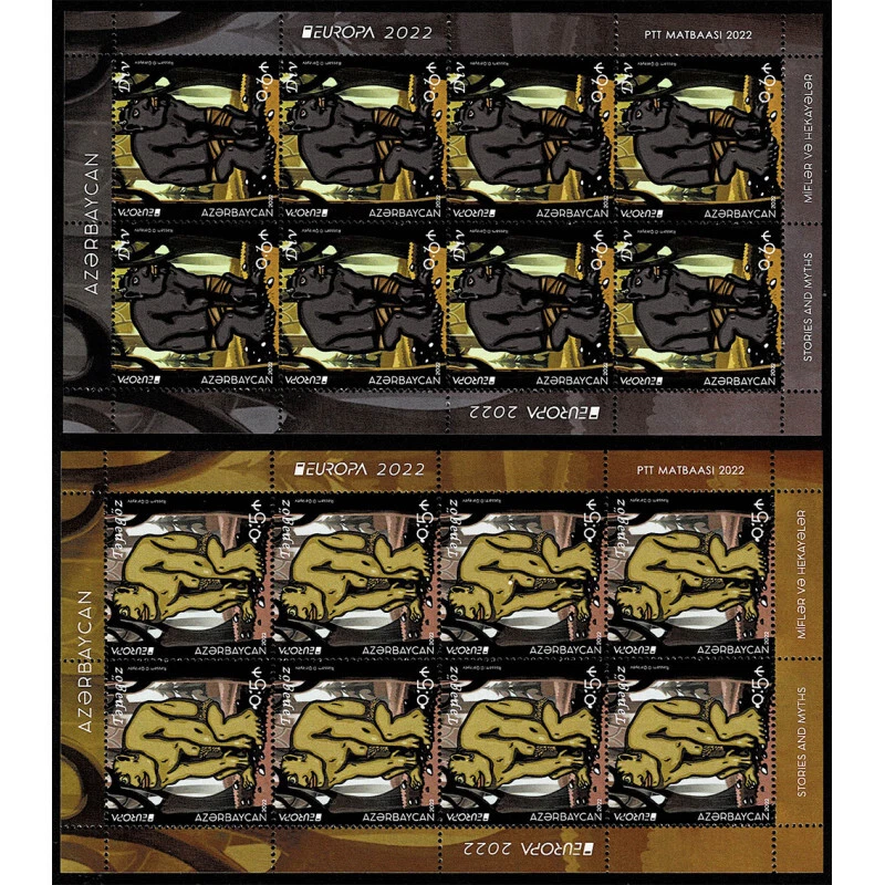 FR5683 - 2022 Azerbaijan National Stories And Myths Europe Issuance Mini Sheet - Image 1 of 1