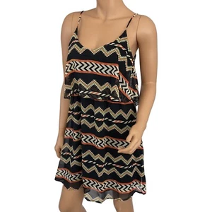Abito a strati foderato azteco Francesca's Birdcage Label Chevron - piccolo - Foto 1 di 13