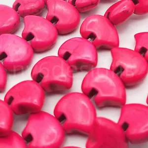 Pink Zuni Bear Howlite Bead Bear Stone 17mm Magnesite Turquoise Spacer 30pcs 15' - Picture 1 of 10