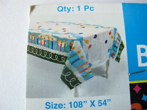 Tablecloth table cover..Happy Birthday...over size...54 x 108..great with party! - Picture 1 of 1