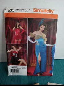 2535 Simplicity sewing pattern. Halloween costume Dress Skirt Size 8 10 12 14 16 - Picture 1 of 3