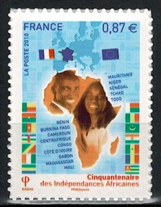 2010-Adhésif-Timbre france neuf**/Indépendances Africaines-Stamp.Yt.472 - Imagen 1 de 1