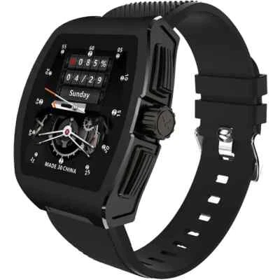 Military Smart Watch for Men Health Fitness Blood Oxygen Body Temperature BLACK - Image 1 of 4