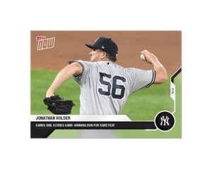 Jonathan Holder - MLB TOPPS NOW Card 211 earns win, scores game, rare feat 2020