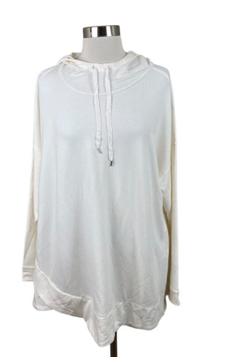 OFF WHITE Felpa con cappuccio J. Jill Fit 2X maglia morbida avorio accogliente