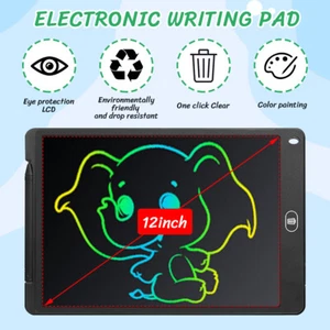 12 Zoll LCD Schreibtablett Zeichnen Kritzelbrett elektronisch digital Kinder Geschenk - Bild 1 von 10