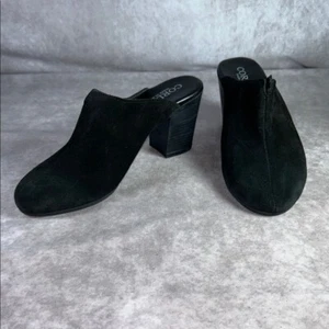 EUC Cordani Women's EU 38 Gina Black Suede Mules - Picture 1 of 9
