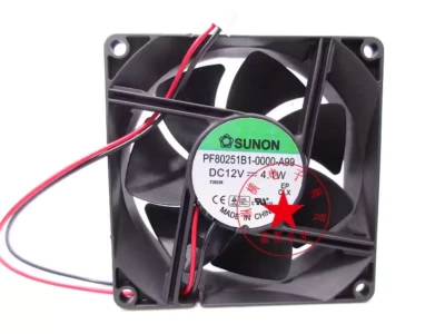 1PC SUNON PF80251B1-0000-A99 8CM 12V 4.1W Durable Case Power Supply Cooling Fan - Image 1 of 4