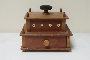 Antique c 1900~Shaker Style Wood Sewing Box Spool Cabinet~with Provenance - Picture 1 of 11