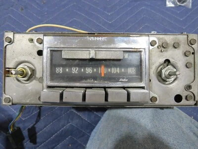 1972 C3 Corvette AM/FM Radio w/Knobs and Amp-Prof Restored-Fits 72-76 White Face - Image 1 of 4