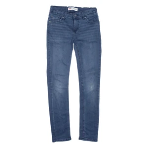 LEVI'S Jeans Blue Denim Slim Tapered Girls W25 L27 - Picture 1 of 6