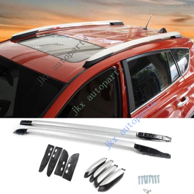 Алюминиевые автомобильные планки рейка багажник отделка для Toyota RAV4 2013-2018 годов выпуска - Изображение 1 из 4