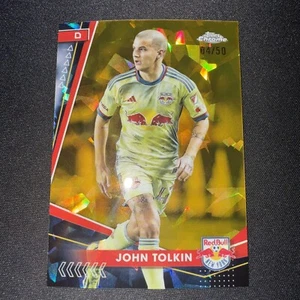 JOHN TOLKIN 2024 Topps Chrome MLS SAPPHIRE Gold Refractor 04/50 Red Bulls #58 - Picture 1 of 6