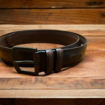 Cinturón de cuero marrón Columbia para hombre talla 42 nuevo Foto 1 de 4