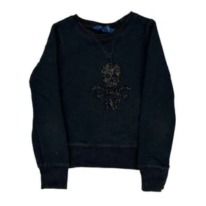 Age 7 Ralph Lauren Graphic Sweatshirt - Small Black Cotton - Picture 1 of 8
