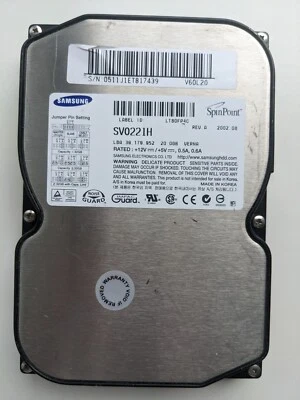 Samsung SV0221H 20Gb IDE 3.5 HDD Hard Drive - Image 1 of 4