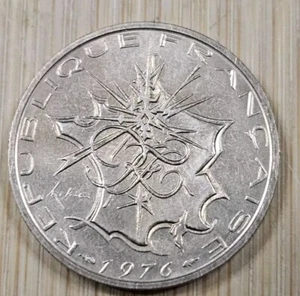 1976 France 10 Francs Map Coin Uncirculated - Picture 1 of 3