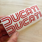 Coppia adesivi resinati 3D scritta Ducati Vintage, rosso rifrangente !