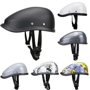 Vintage Baseball Cap Helmet Motorcycle Half Helmet Chopper Scooter Berets Helmet - Picture 1 of 16